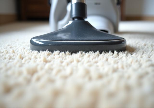 Close up of professional extraction cleaning process